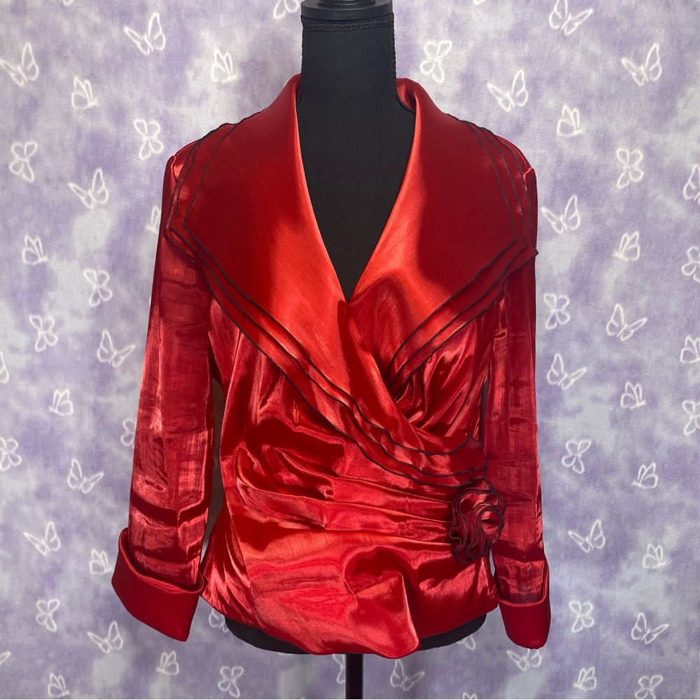 Cachet Formal Cocktail Blouse EUC